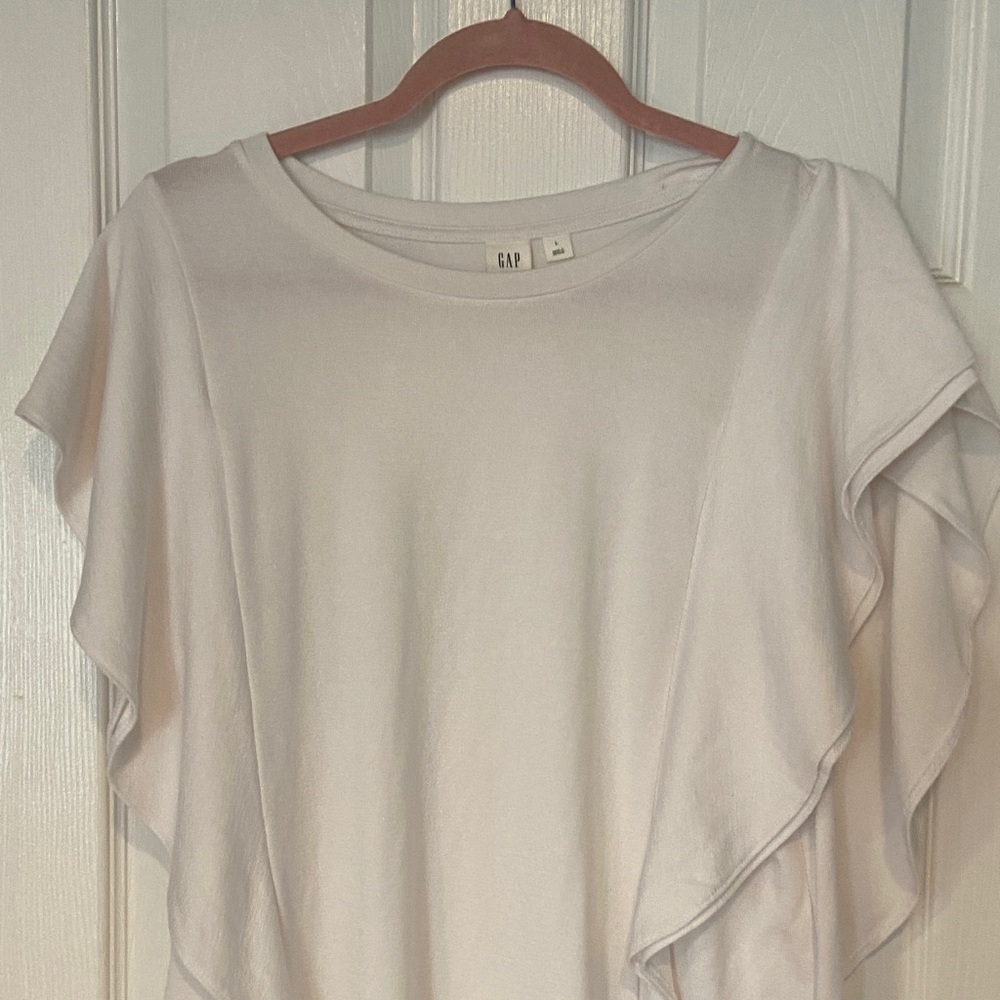 Gap White Ruffle Sleeve Top - Picture 3 of 6
